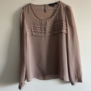 Forever 21 Nude Long Sleeve Blouse